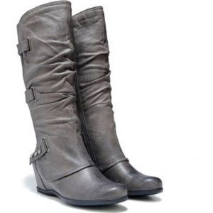 Baretraps Quibella Gray Boots Sz 8